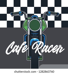 cafe racer , retro , motor , speed . - Vector