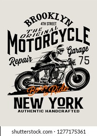 cafe racer Riding Motorcycle