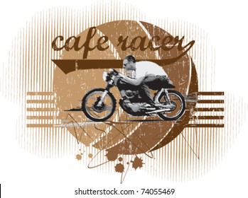 cafe racer vector background design