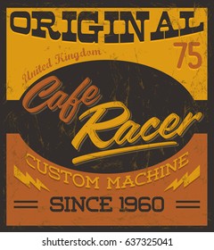 Cafe Racer Vintage Motorcycle Design Vector Stock Vector (Royalty Free ...