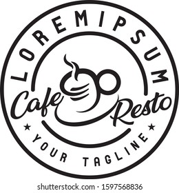 Cafe and Restaurant Clasic logo template