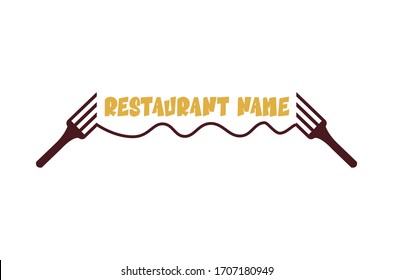 Cafe or restaurant emblem., spoon  logo design