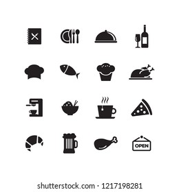 CAFE AND RESTAURANT ICON SET