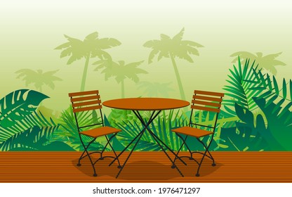 cafe and restaurant in the jungle