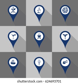 cafe & restaurant location icon vector