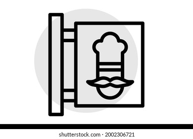 Cafe and Restaurant sign icon in vector graphics can be used for web and printed designs or printable projects.  Cafe and Restaurant related vector line icons. 

