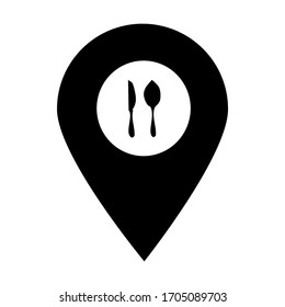 Cafe, restaurant, store location map pin pointer icon. Element of map point for mobile concept and web apps. Icon for website design and app development. Premium food and drink store icon sign
