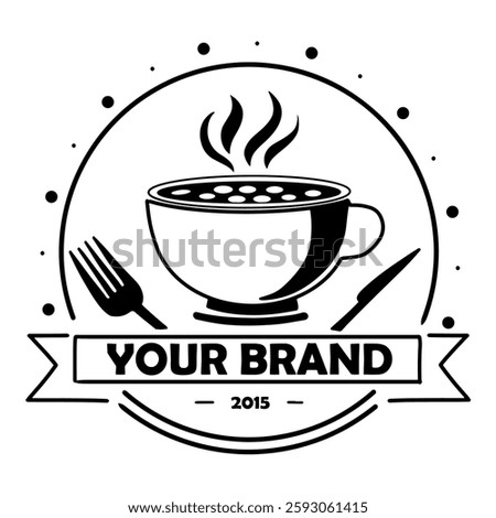 Cafe and resto outline simpe logo