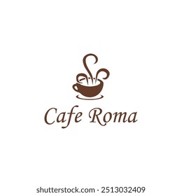 Cafe Roma Logo Vector Minimalist