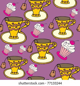 cafe seamless pattern