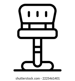 Cafe seat icon outline vector. Bar stool. Modern chair