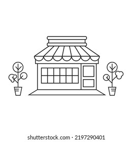 Cafe shop icon vector illustration design template