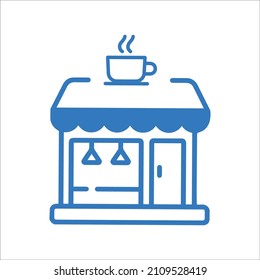 Cafe shop store or bar icon