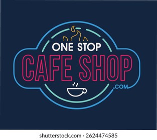 Cafe Shop conceito de design vetorial para sua empresa ou marca de vestuário