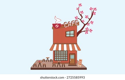 Ilustração de vetor de loja de café para uso.
