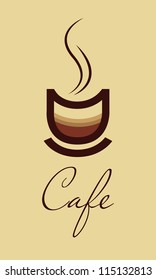 Cafe sign, coffee cup