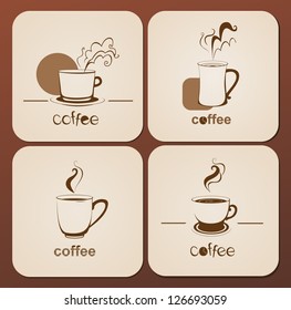 Cafe sign, coffee cup