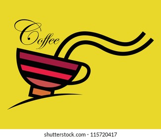 Cafe sign, coffee cup, cafe menu