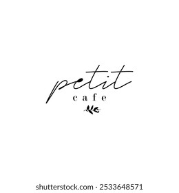 Cafe Simple And Clean Logo Black and White