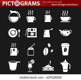 Cafe simply icons for web and user interfaces