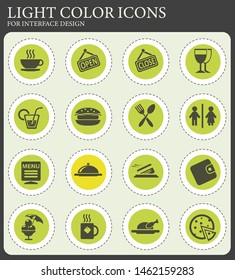 Cafe simply web icons for user interface design