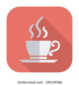 Cafe single flat color icon. Vector illustration.