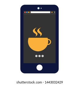 Cafe smartphone view for presentation.