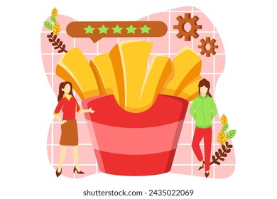 Cafe Snack Flat Design Illustration