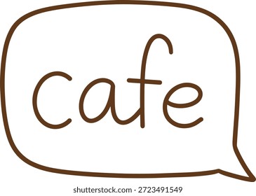 Clipart de icono de burbuja de discurso de café