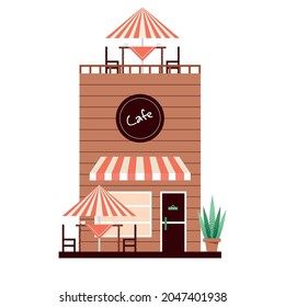 tienda de cafés de fondo blanco
