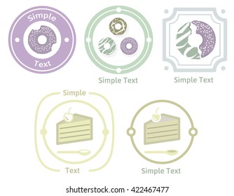 Cafe and Sweetshop logos and badges
