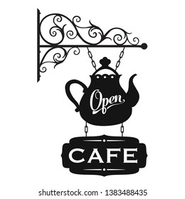Cafe Tea Pot Hanging Sign