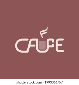 Cafe text lettering typography design logo inspiration