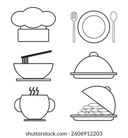 Cafe themed flat design, simple flat design, also suitable for minimalist logos