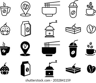 Cafe themed modern icon design, simple kitchen design, also suitable for minimalist logos