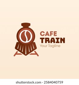 Cafe Train Logo Design Template. Good for Business, Agency, Community and Organization