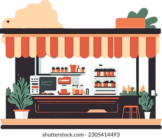 Cafe vector art new template