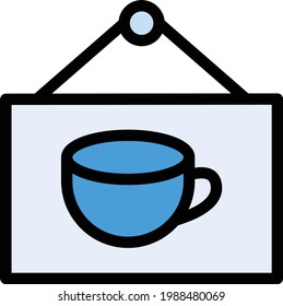 cafe vector color  line icon