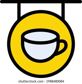 cafe vector color  line icon