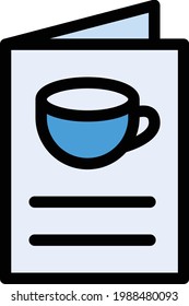icono de línea de color de vector de café
