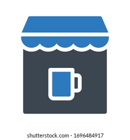 cafe vector glyph  color icon 