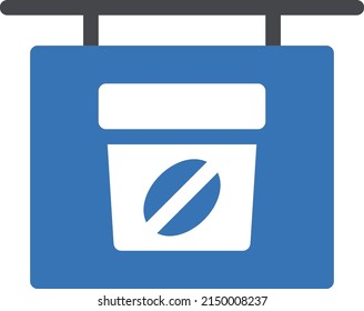 cafe vector glyph color icon