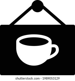 cafe vector glyph flat icon