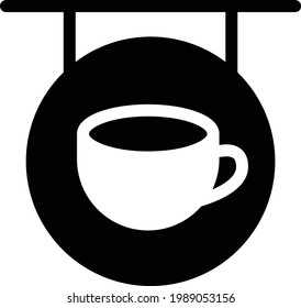 cafe vector glyph flat icon
