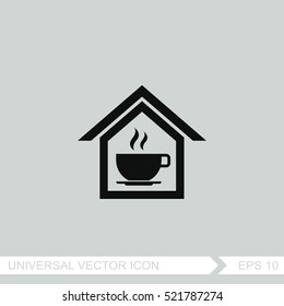 Cafe Vector Icon.