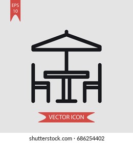 Cafe vector icon, illustration symbol