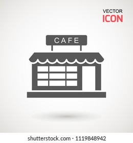 Cafe vector icon. Vector. Simple flat symbol. Illustration pictogram