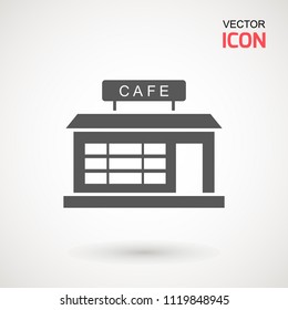 Cafe vector icon. Vector. Simple flat symbol. Illustration pictogram
