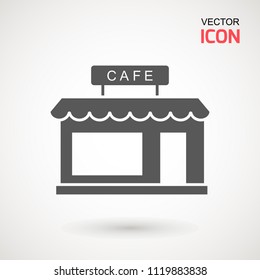 Cafe vector icon. Vector. Simple flat symbol. Illustration pictogram.