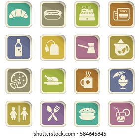 cafe vector icons for user interface design